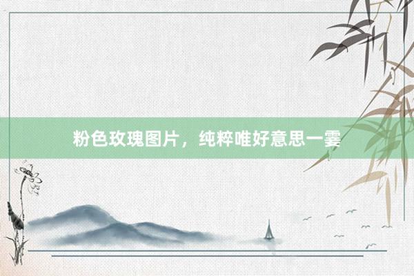 粉色玫瑰图片，纯粹唯好意思一霎